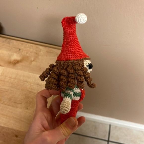 Handcrafted Elf Doll Holiday Christmas Decor Amigurui Crochet - Picture 9 of 11